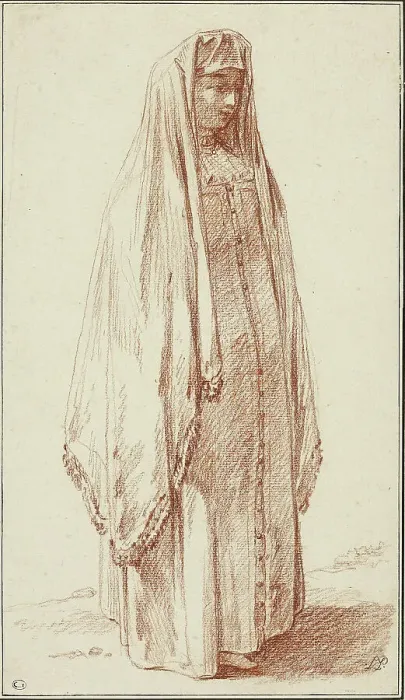 Framed Print : A Woman in Russian Dress, 1780. Creator: Jean Baptiste Le Prince Framed Print : A Woman in Russian Dress, 1780. Creator: Jean Baptiste Le Prince