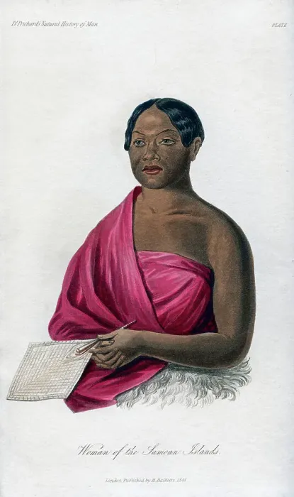Framed Print : Woman from the Samoan Islands, 1848 Framed Print : Woman from the Samoan Islands, 1848