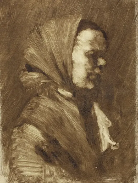 Framed Print : Woman in Scarf, about 1895. Creator: William Merritt Chase Framed Print : Woman in Scarf, about 1895. Creator: William Merritt Chase