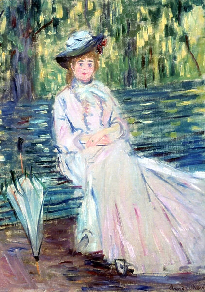 Woman Seated on a Bench, c1874. Artist: Claude Monet