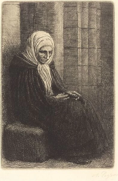 Woman Seated against a Wall, Child with His Head in Her Lap (Femme assis