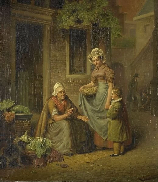 Woman Selling Vegetables, 1825-1845. Creator: Lambertus Johannes Hansen