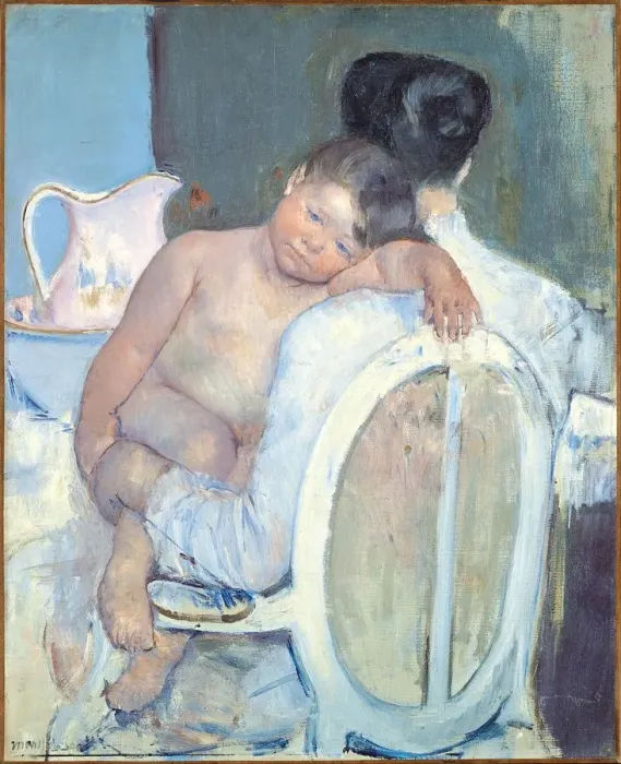 Framed Print : Woman Sitting with a Child in Her Arms Framed Print : Woman Sitting with a Child in Her Arms