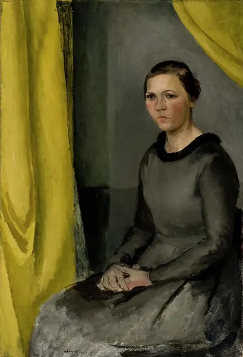 Framed Print : Woman Sitting (the Artist's Wife), 1918-1919. Creator: William Lonnberg Framed Print : Woman Sitting (the Artist's Wife), 1918-1919. Creator: William Lonnberg