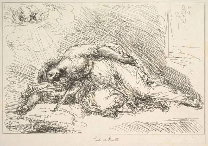 Framed Print : Woman Slain with Sword, 1740-1802. Creator: Giuseppe Canale Framed Print : Woman Slain with Sword, 1740-1802. Creator: Giuseppe Canale