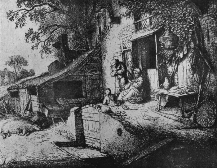 Framed Print : A Woman Spinning, 1652. Artist: Adriaen van Ostade Framed Print : A Woman Spinning, 1652. Artist: Adriaen van Ostade
