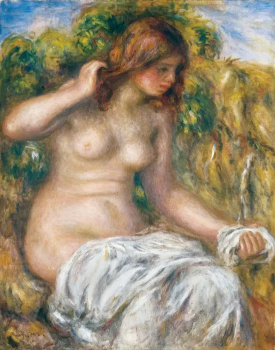 Framed Print : Woman by Spring, 1914. Artist: Renoir, Pierre Auguste (1841-1919) Framed Print : Woman by Spring, 1914. Artist: Renoir, Pierre Auguste (1841-1919)