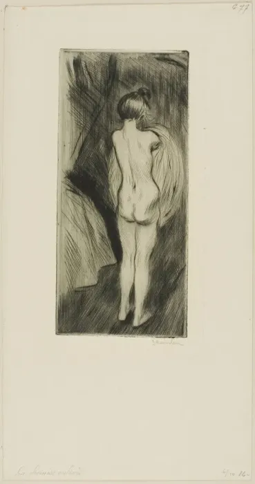 Framed Print : Woman Standing, 1902. Creator: Theophile Alexandre Steinlen Framed Print : Woman Standing, 1902. Creator: Theophile Alexandre Steinlen