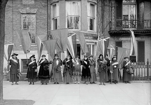 Woman Suffrage, 1917. Creator: Harris & Ewing. Woman Suffrage, 1917. Creator: Harris & Ewing