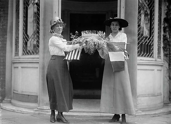 Woman Suffrage - Birthday Cake, 1916. Creator: Harris & Ewing. Woman Suffrage - Birthday Cake, 1916. Creator: Harris & Ewing