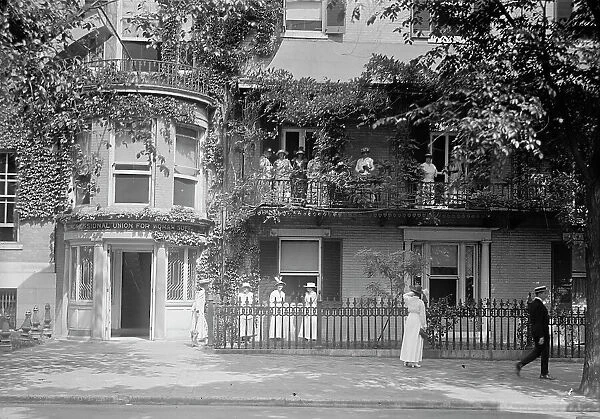 Woman Suffrage - Cameron House, Headquarters, 1915. Creator: Harris & Ewing. Woman Suffrage - Cameron House, Headquarters, 1915. Creator: Harris & Ewing