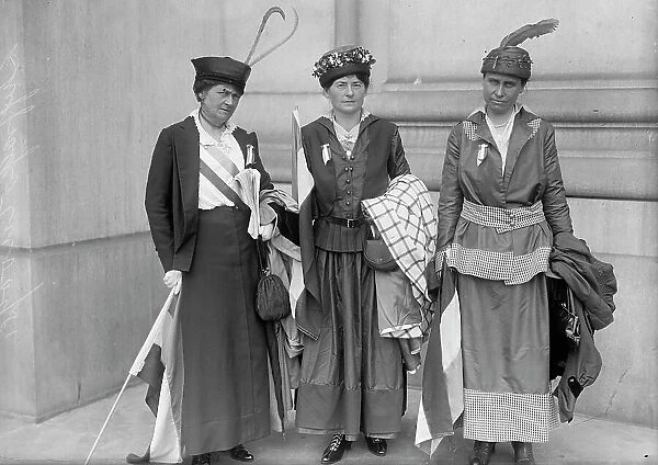 Woman Suffrage - Group of Suffragists, 1916. Creator: Harris & Ewing. Woman Suffrage - Group of Suffragists, 1916. Creator: Harris & Ewing