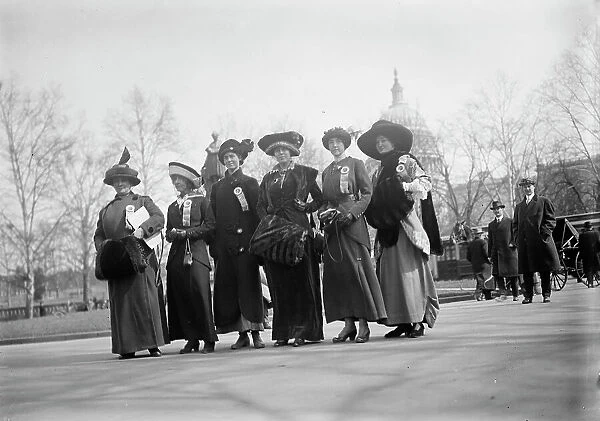 Woman Suffrage - Groups, 1913. Creator: Harris & Ewing. Woman Suffrage - Groups, 1913. Creator: Harris & Ewing