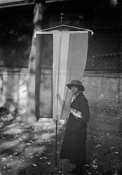 Woman Suffrage - Pickets, 1917. Creator: Harris & Ewing. Woman Suffrage - Pickets, 1917. Creator: Harris & Ewing