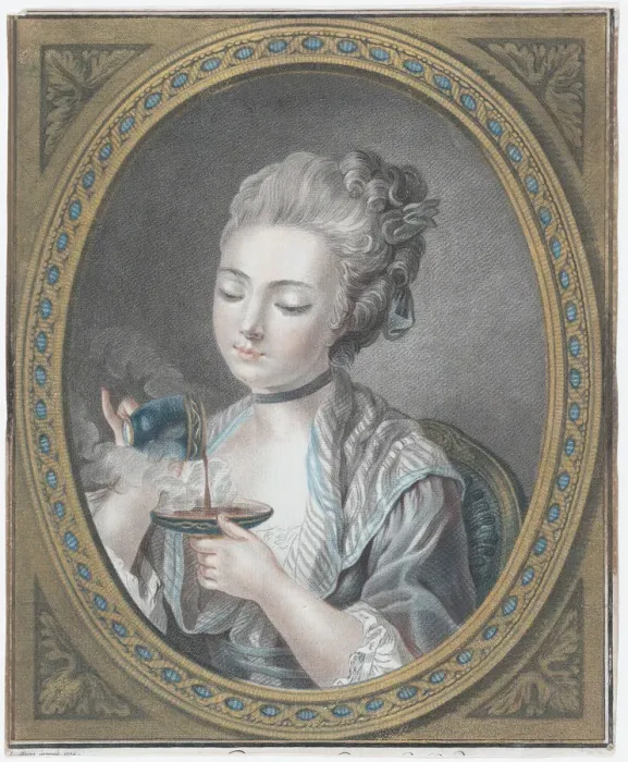 Framed Print : The Woman taking Coffee, 1774. Creator: Louis Marin Bonnet Framed Print : The Woman taking Coffee, 1774. Creator: Louis Marin Bonnet