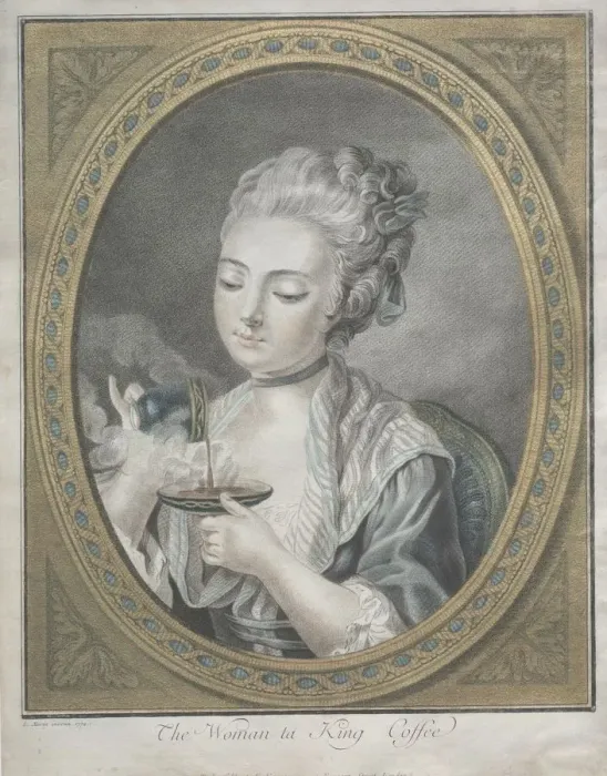 Framed Print : The Woman taking Coffee, 1774. Creator: Louis-Marin Bonnet (French, 1736-1793) Framed Print : The Woman taking Coffee, 1774. Creator: Louis-Marin Bonnet (French, 1736-1793)