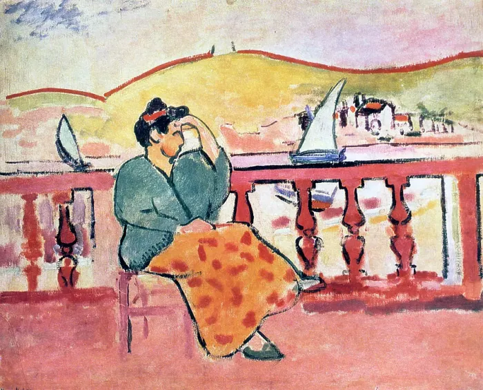 Framed Print : Woman on a Terrace, 1907. Creator: Henri Matisse. Woman on a Terrace, 1907. Creator: Henri Matisse Framed Print : Woman on a Terrace, 1907. Creator: Henri Matisse. Woman on a Terrace, 1907. Creator: Henri Matisse