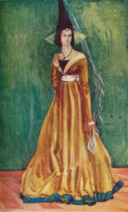 Framed Print : A Woman of the Time of Edward IV, 1907. Artist: Dion Clayton Calthrop Framed Print : A Woman of the Time of Edward IV, 1907. Artist: Dion Clayton Calthrop