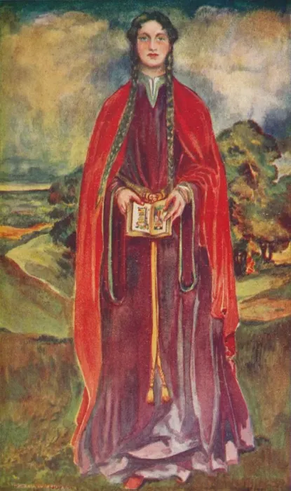 Framed Print : A Woman of the Time of Henry I, 1907. Artist: Dion Clayton Calthrop Framed Print : A Woman of the Time of Henry I, 1907. Artist: Dion Clayton Calthrop