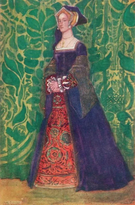Framed Print : A Woman of the Time of Henry VIII, 1907. Artist: Dion Clayton Calthrop Framed Print : A Woman of the Time of Henry VIII, 1907. Artist: Dion Clayton Calthrop