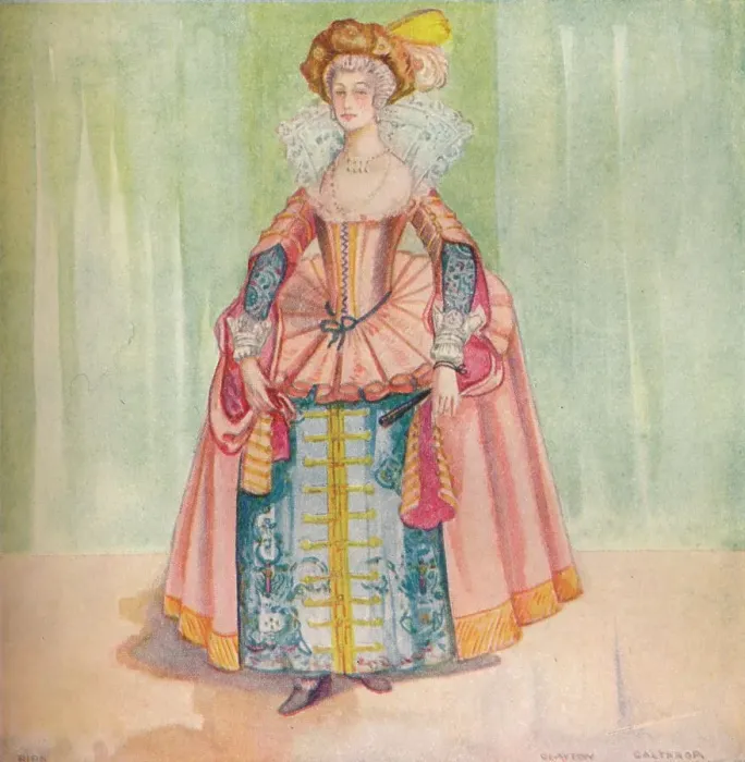Framed Print : A Woman of the Time of James I, 1907. Artist: Dion Clayton Calthrop Framed Print : A Woman of the Time of James I, 1907. Artist: Dion Clayton Calthrop