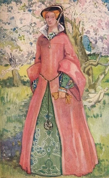 A Woman of the Time of Queen Mary, 1907. Artist: Dion Clayton Calthrop