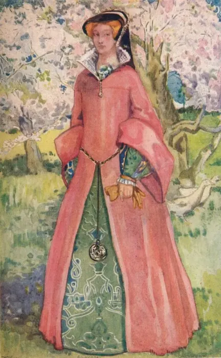 Framed Print : A Woman of the Time of Queen Mary, 1907. Artist: Dion Clayton Calthrop Framed Print : A Woman of the Time of Queen Mary, 1907. Artist: Dion Clayton Calthrop