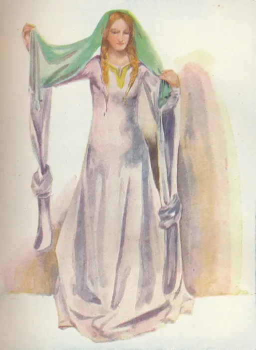 Framed Print : A Woman of the Time of Stephen, 1907. Artist: Dion Clayton Calthrop Framed Print : A Woman of the Time of Stephen, 1907. Artist: Dion Clayton Calthrop
