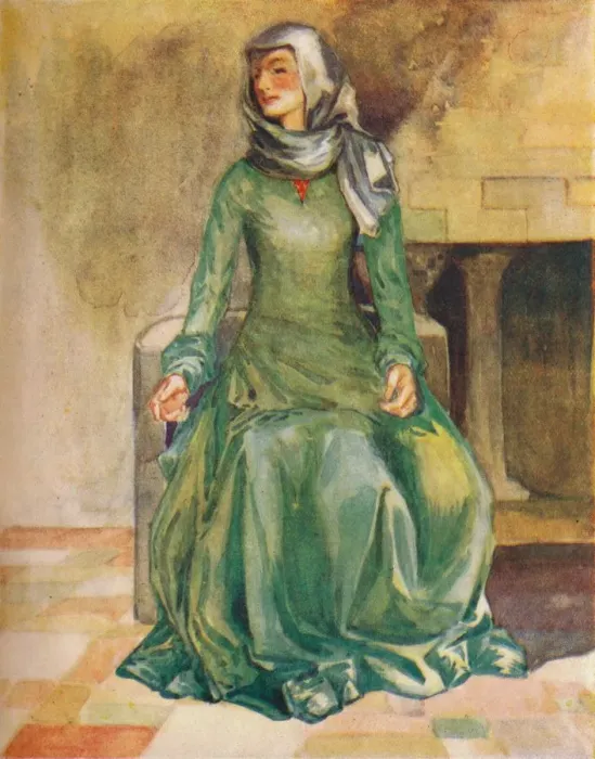 Framed Print : A Woman of the Time of William II, 1907. Artist: Dion Clayton Calthrop Framed Print : A Woman of the Time of William II, 1907. Artist: Dion Clayton Calthrop