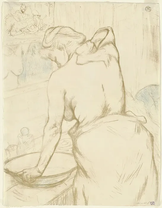 Framed Print : Woman at her Toilette, Washing Herself (Femme qui se lave, La toilette), 1896. Creator: Toulouse-Lautrec, Henri, de (1864-1901) Framed Print : Woman at her Toilette, Washing Herself (Femme qui se lave, La toilette), 1896. Creator: Toulouse-Lautrec, Henri, de (1864-1901)