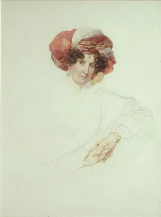 Framed Print : Woman in Turban. Portrait of Countess Maria Grigoryevna Razumovskaya (1772-1865), nee Vyazemskaya, 1827-1830. Artist: Briullov, Karl Pavlovich (1799-1852) Framed Print : Woman in Turban. Portrait of Countess Maria Grigoryevna Razumovskaya (1772-1865), nee Vyazemskaya, 1827-1830. Artist: Briullov, Karl Pavlovich (1799-1852)