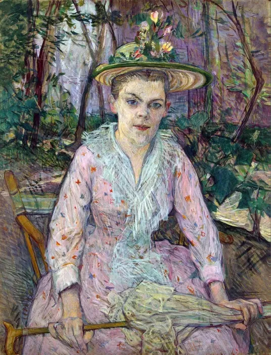 Framed Print : Woman with an Umbrella, 1889. Artist: Henri de Toulouse-Lautrec Framed Print : Woman with an Umbrella, 1889. Artist: Henri de Toulouse-Lautrec