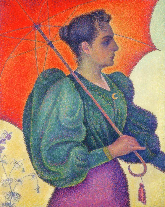 Framed Print : Woman with Umbrella, 1898. Artist: Paul Signac Framed Print : Woman with Umbrella, 1898. Artist: Paul Signac