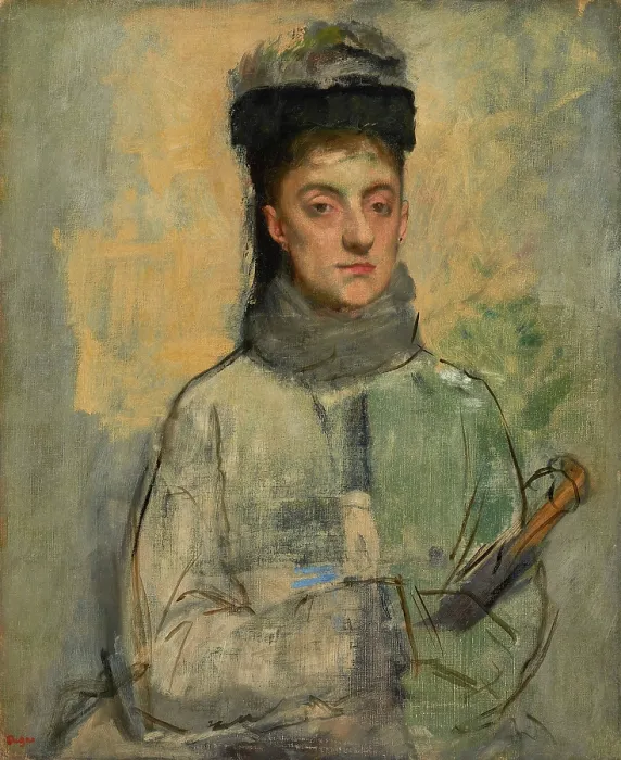 Framed Print : Woman with an Umbrella (Berthe Jeantaud), c1876. Creator: Degas, Edgar (1834-1917) Framed Print : Woman with an Umbrella (Berthe Jeantaud), c1876. Creator: Degas, Edgar (1834-1917)
