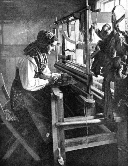 Framed Print : Woman using a loom, Sweden, 1936 Framed Print : Woman using a loom, Sweden, 1936