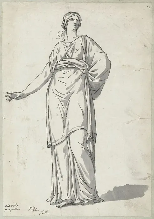 Framed Print : Woman from the Villa Pamphili, 1775 / 80. Creator: Jacques-Louis David Framed Print : Woman from the Villa Pamphili, 1775 / 80. Creator: Jacques-Louis David