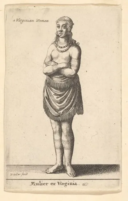 Framed Print : Woman of Virginia, ca. 1643. Creator: Wenceslaus Hollar Framed Print : Woman of Virginia, ca. 1643. Creator: Wenceslaus Hollar