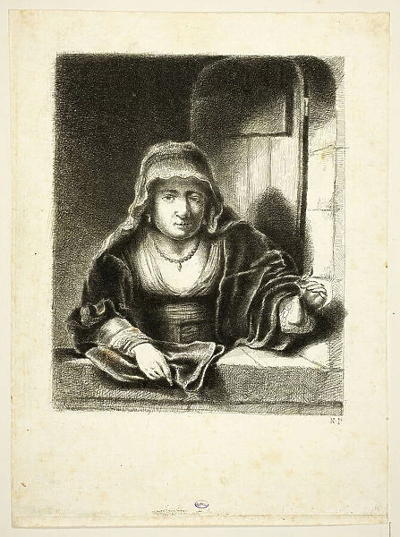 Woman at a Window, 1759. Creator: Jean Pierre Norblin