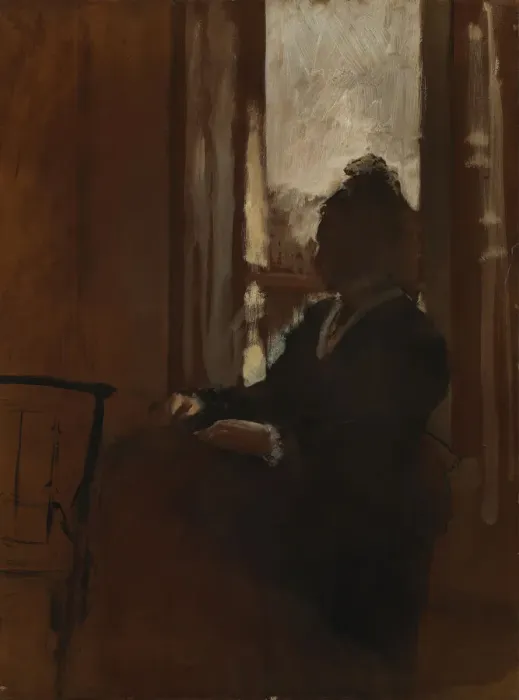 Framed Print : Woman at the window, 1871-1872. Creator: Degas, Edgar (1834-1917) Framed Print : Woman at the window, 1871-1872. Creator: Degas, Edgar (1834-1917)