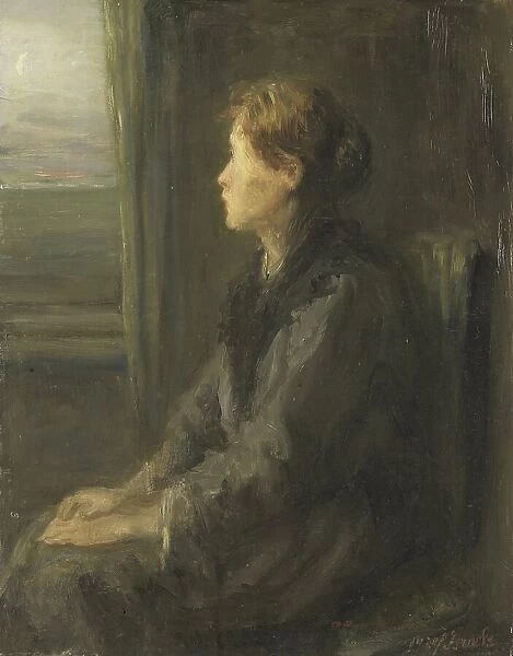 Woman at a Window, 1880-1911. Creator: Jozef Israels