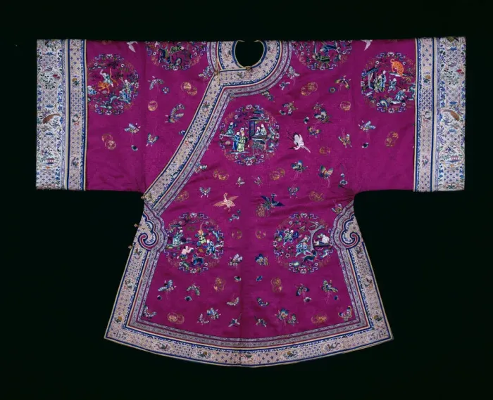 Framed Print : Womans Ao (Short Robe), China, Qing dynasty (1644-1911), 1870 / 90. Creator: Unknown Framed Print : Womans Ao (Short Robe), China, Qing dynasty (1644-1911), 1870 / 90. Creator: Unknown