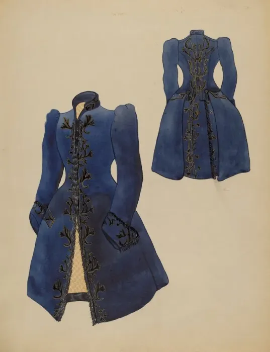 Framed Print : Womans Coat, 1935 / 1942. Creator: Charles Criswell Framed Print : Womans Coat, 1935 / 1942. Creator: Charles Criswell