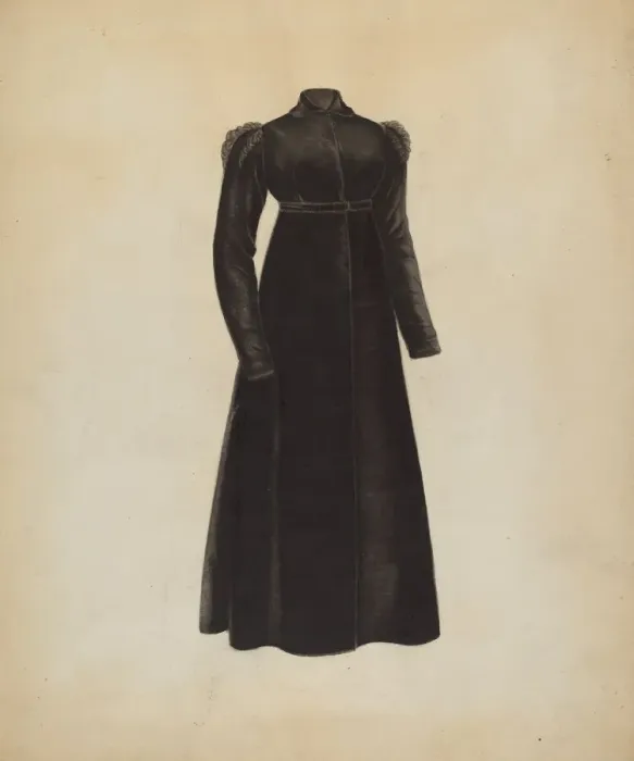 Framed Print : Womans Coat, 1935 / 1942. Creator: Mina Greene Framed Print : Womans Coat, 1935 / 1942. Creator: Mina Greene