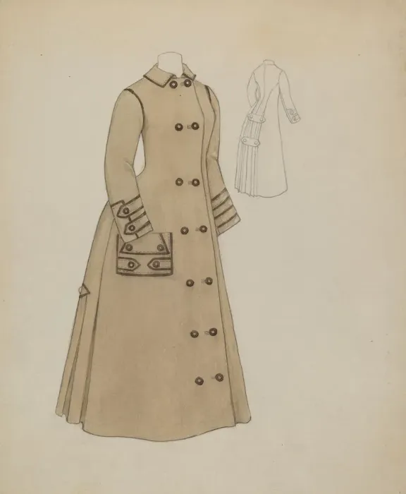 Framed Print : Womans Coat, c. 1936. Creator: Roberta Spicer Framed Print : Womans Coat, c. 1936. Creator: Roberta Spicer