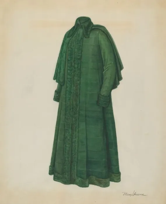 Framed Print : Womans Coat, c. 1937. Creator: Mina Greene Framed Print : Womans Coat, c. 1937. Creator: Mina Greene