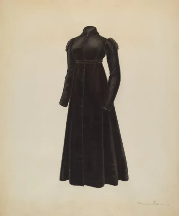 Framed Print : Womans Coat, c. 1938. Creator: Mina Greene Framed Print : Womans Coat, c. 1938. Creator: Mina Greene
