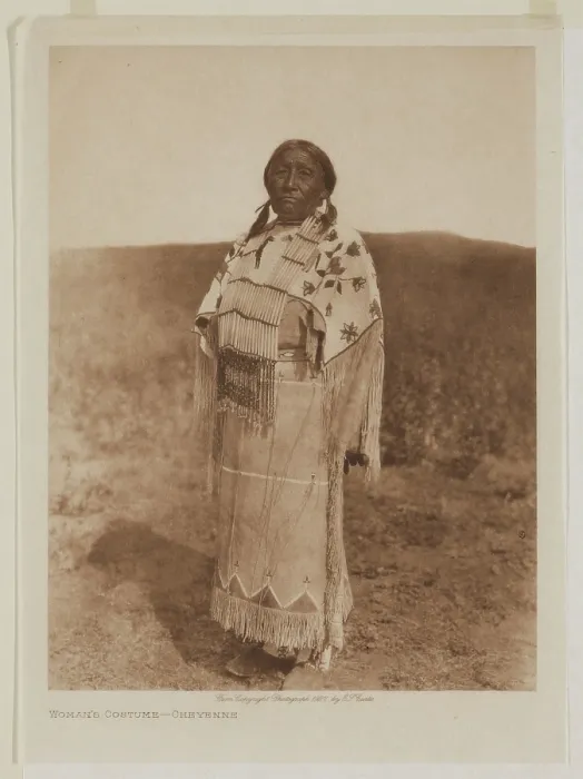 Framed Print : Woman's Costume, Cheyenne, 1927. Creator: Edward Sheriff Curtis. Woman's Costume, Cheyenne, 1927. Creator: Edward Sheriff Curtis Framed Print : Woman's Costume, Cheyenne, 1927. Creator: Edward Sheriff Curtis. Woman's Costume, Cheyenne, 1927. Creator: Edward Sheriff Curtis