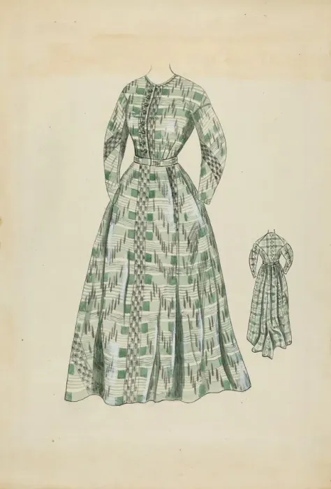 Framed Print : Womans Dress, c. 1936. Creator: Rosalia Lane Framed Print : Womans Dress, c. 1936. Creator: Rosalia Lane