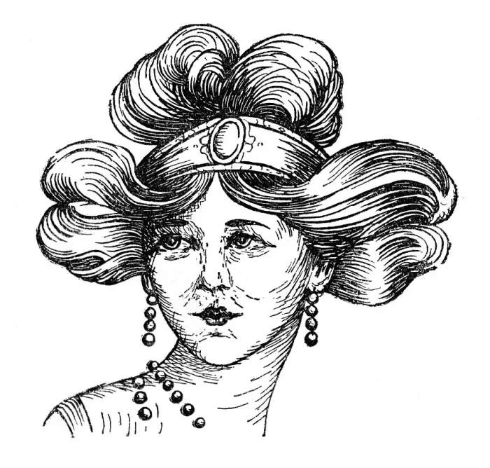 Framed Print : Womans hairstyle, 1910 Framed Print : Womans hairstyle, 1910