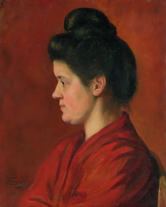 Framed Print : Woman's Head, 1901. Creator: Alojz Fabry. Woman's Head, 1901. Creator: Alojz Fabry Framed Print : Woman's Head, 1901. Creator: Alojz Fabry. Woman's Head, 1901. Creator: Alojz Fabry